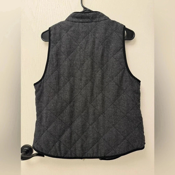 41 Hawthorn Shara Black Herringbone Quilted Vest Full Zip with Pockets Size L - Picture 5 of 7